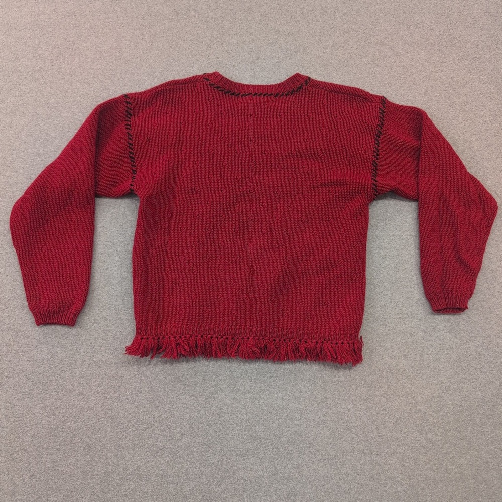 Casual Corner Shetland Wool Southwestern Aztec Fringe Sweater Size‎ S - Picture 3 of 3